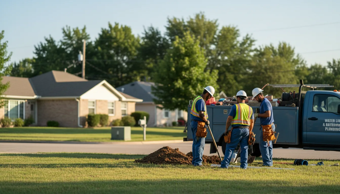 Residential water line and bathroom plumbing service in Rosie, AR